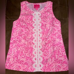 Lilly Pulitzer Pink and White Floral Top